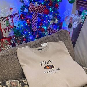 Athletic Works Beige Crewneck Sweater